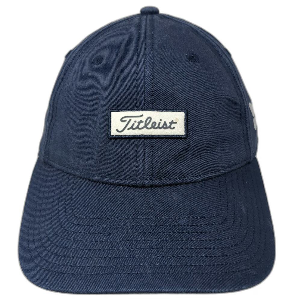 Titleist Baseball Cap Blue One Size Burns & Wilcox Slideback Adjustable Golf Hat